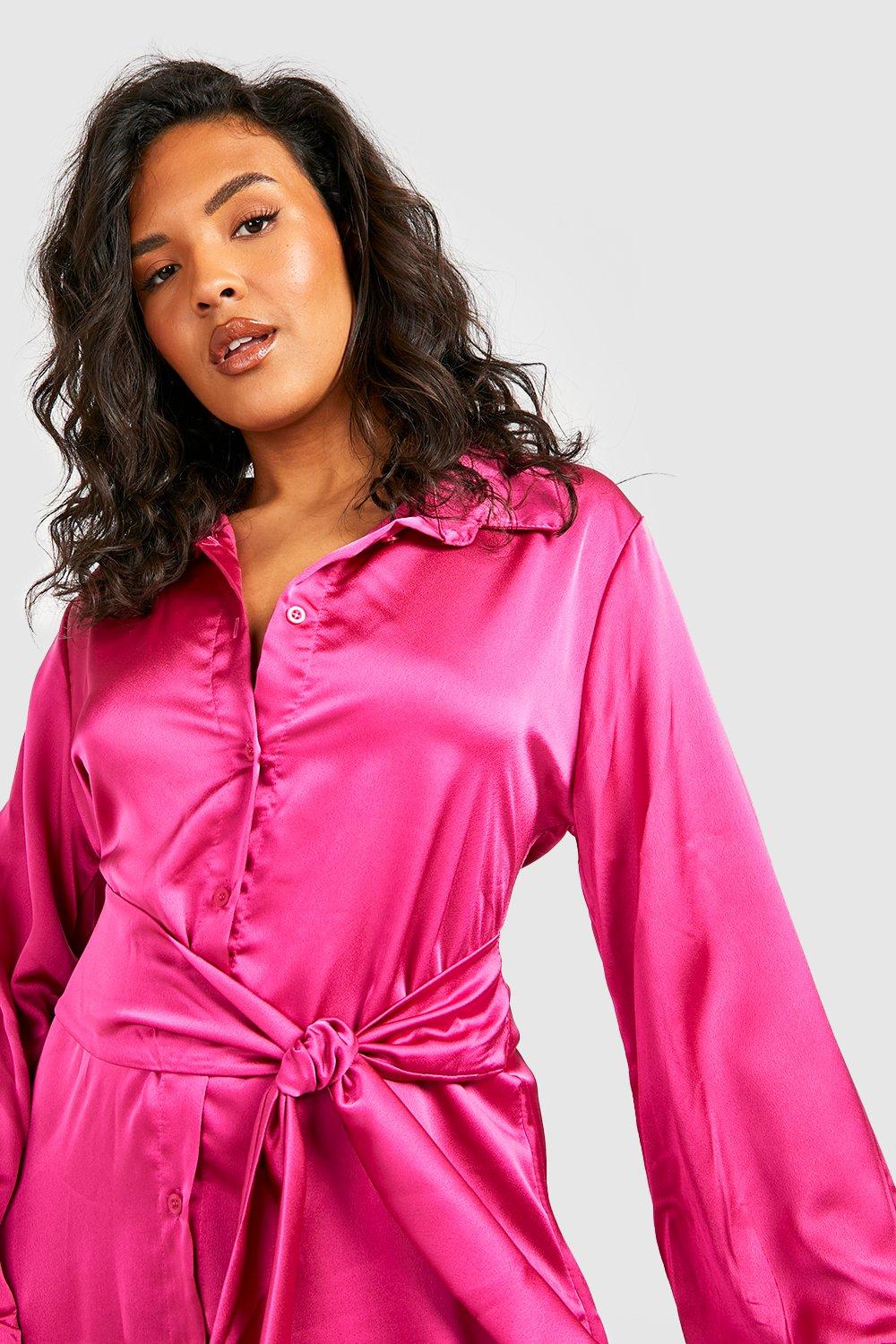 Hot pink outlet plus size dress